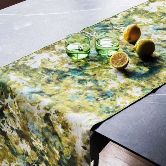Green Marble Runner www.goldie-home.com
