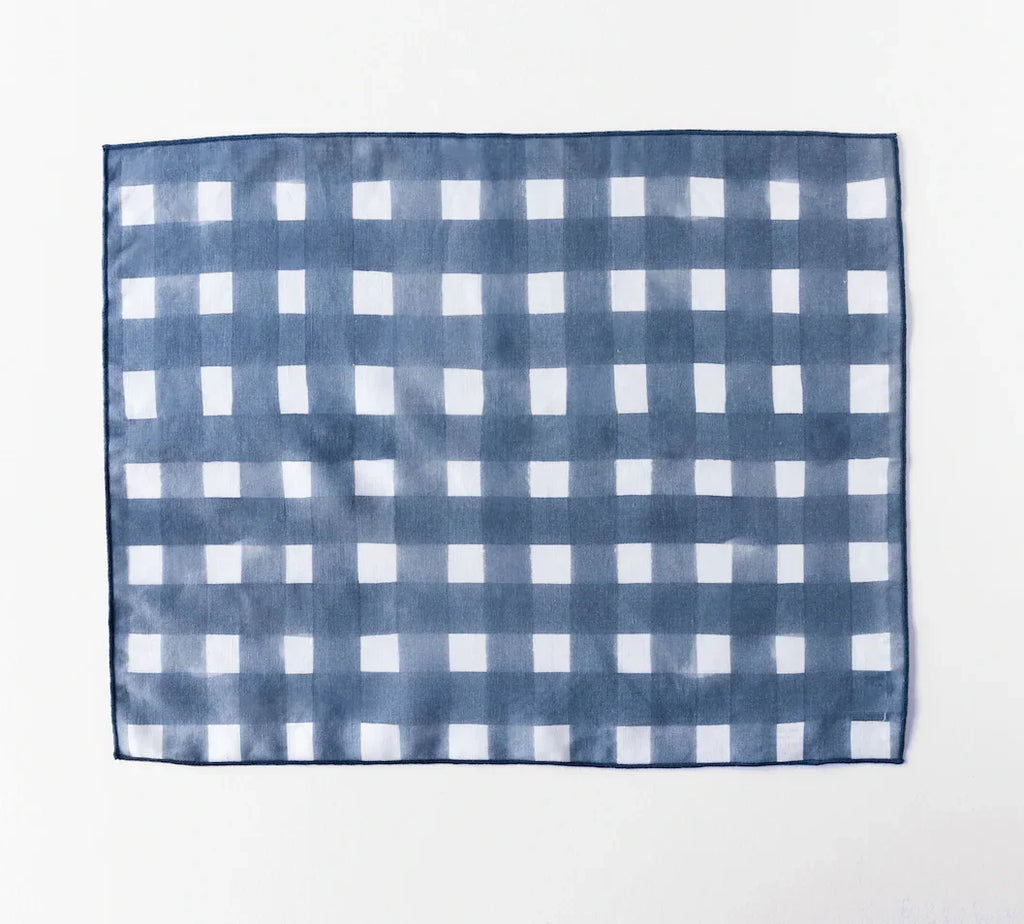 Blue Cross Hatch Placemat www.goldie-home.com