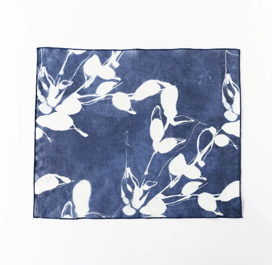 Porto Print in Indigo Placemat www.goldie-home.com