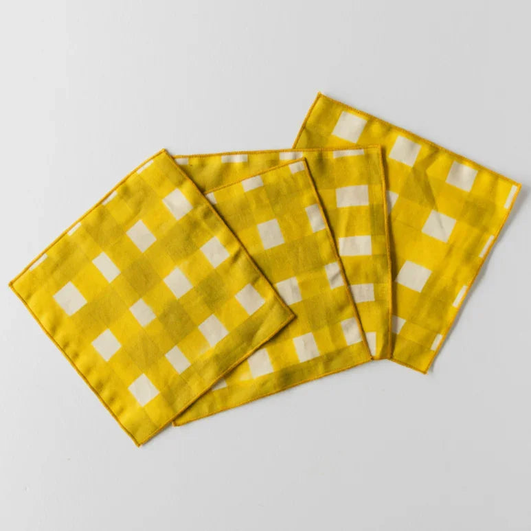 Yellow Cocktail Napkins www.goldie-home.com