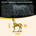Sculpture - Abstract Brass Horse | Brass Horse Sculpture | scale view | Abstract home decor | House of Avana