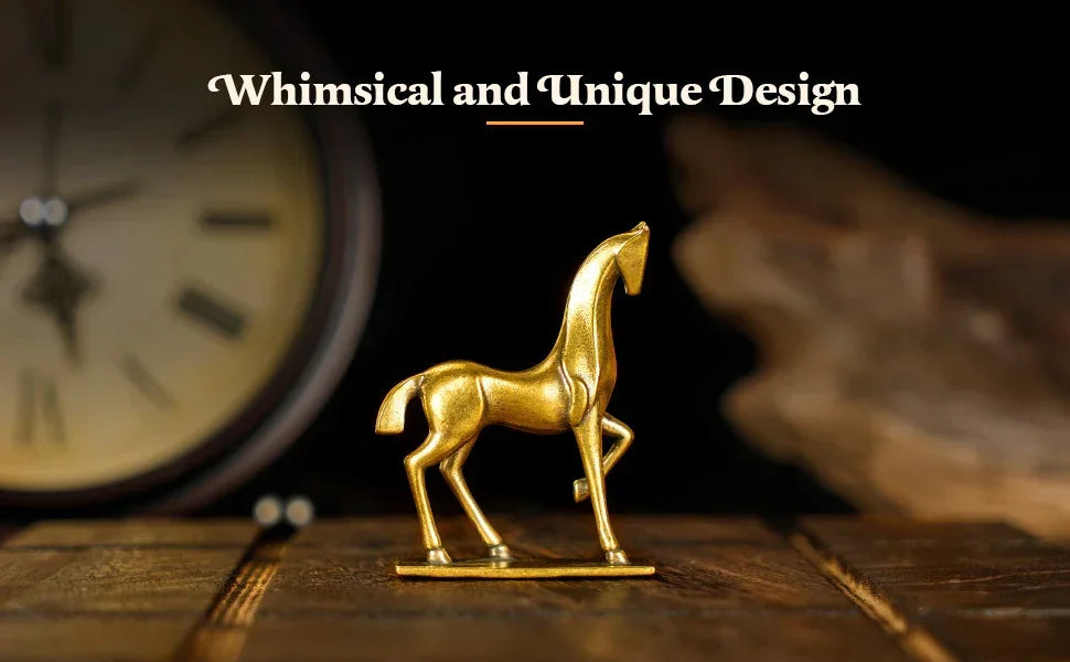 Sculpture - Abstract Brass Horse | Brass Horse Sculpture | texture detail | Abstract home decor | House of Avana