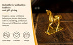 Sculpture - Abstract Brass Horse | Brass Horse Sculpture | base detail | Abstract home decor | House of Avana