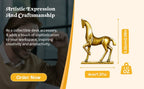 Sculpture - Abstract Brass Horse | Brass Horse Sculpture | overhead view | Abstract home decor | House of Avana