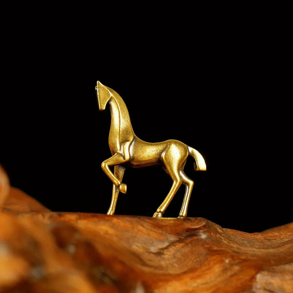 Sculpture - Abstract Brass Horse | Brass Horse Sculpture | side view | Abstract home decor | House of Avana