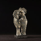Vilead Resin Abstract Couple Sculptures Lovers Statue Home Living Room Tabletop Decoration Accessories Retro Art Decor Figure - House Of Avana