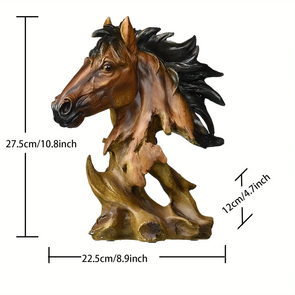 Horse Head Sculpture, side view - House Of Avana