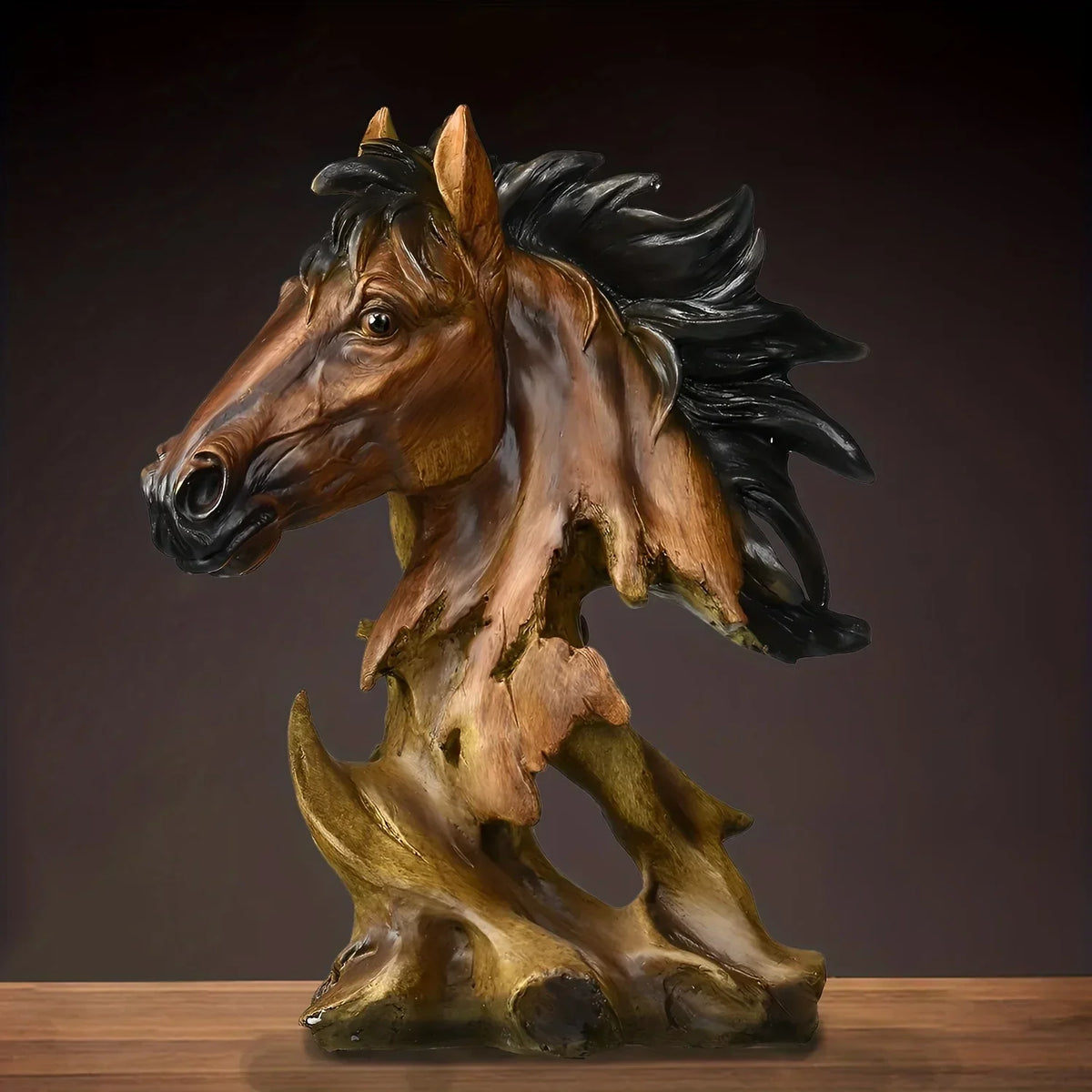 Horse Head Sculpture, lifestyle image - House Of Avana
