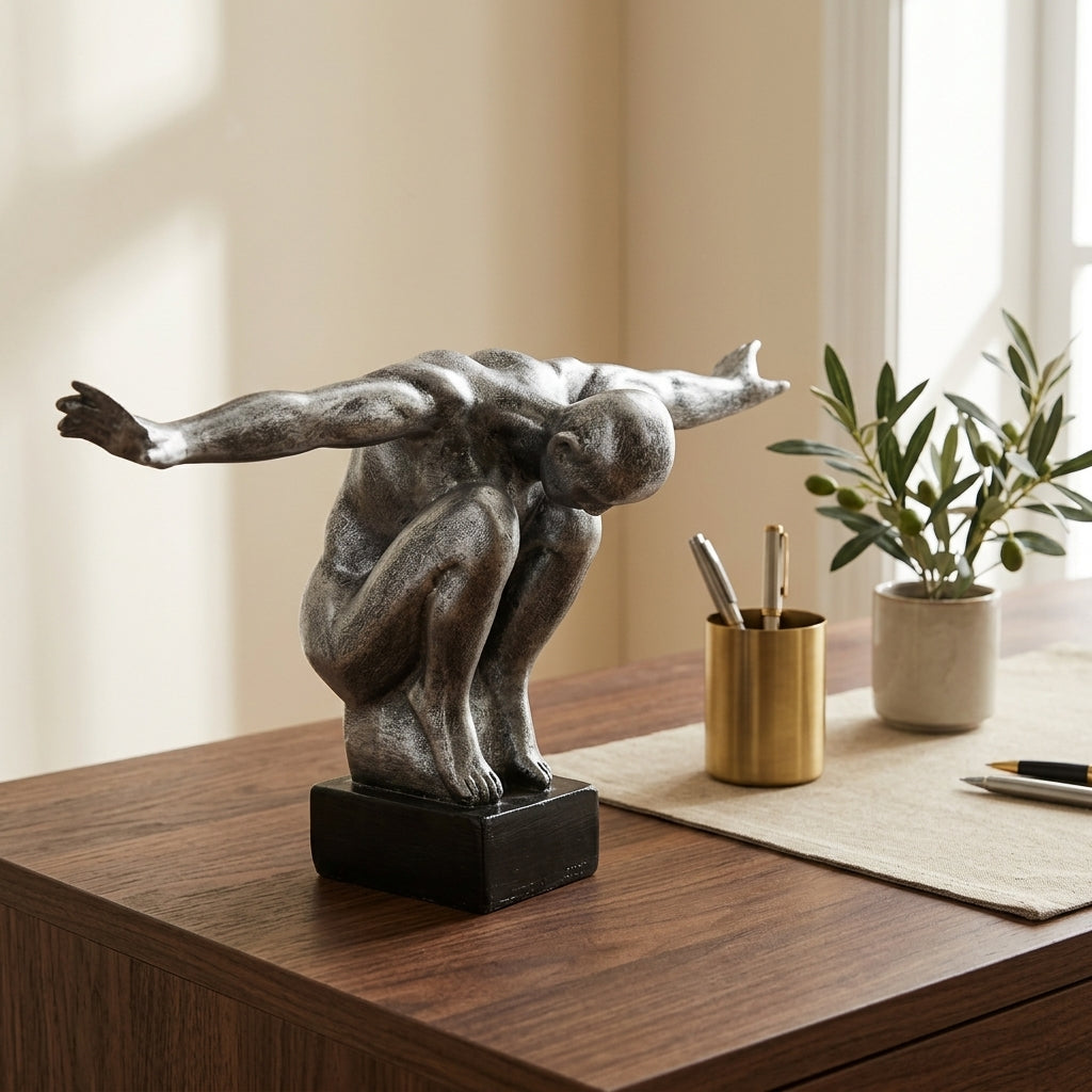 Abstract Thinker Statue Sculpture Modern Home Decor