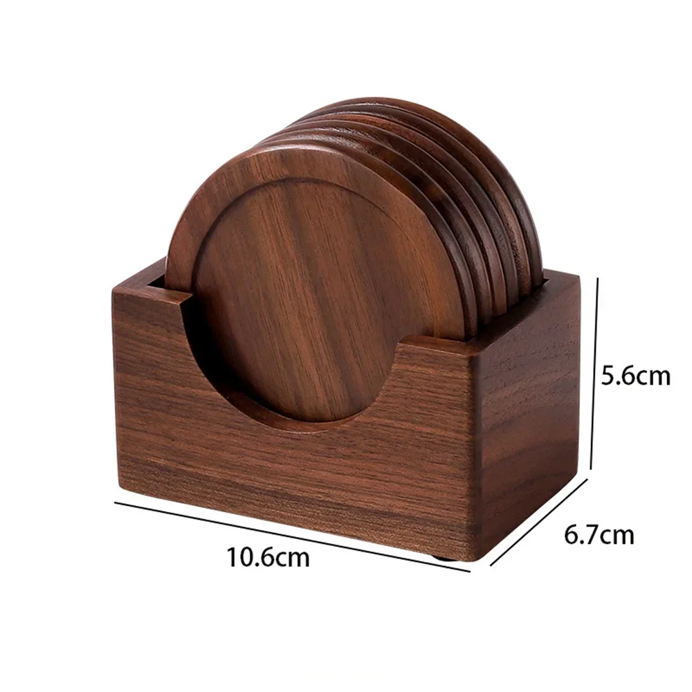 Coasters - Insulated Walnut Wood Round