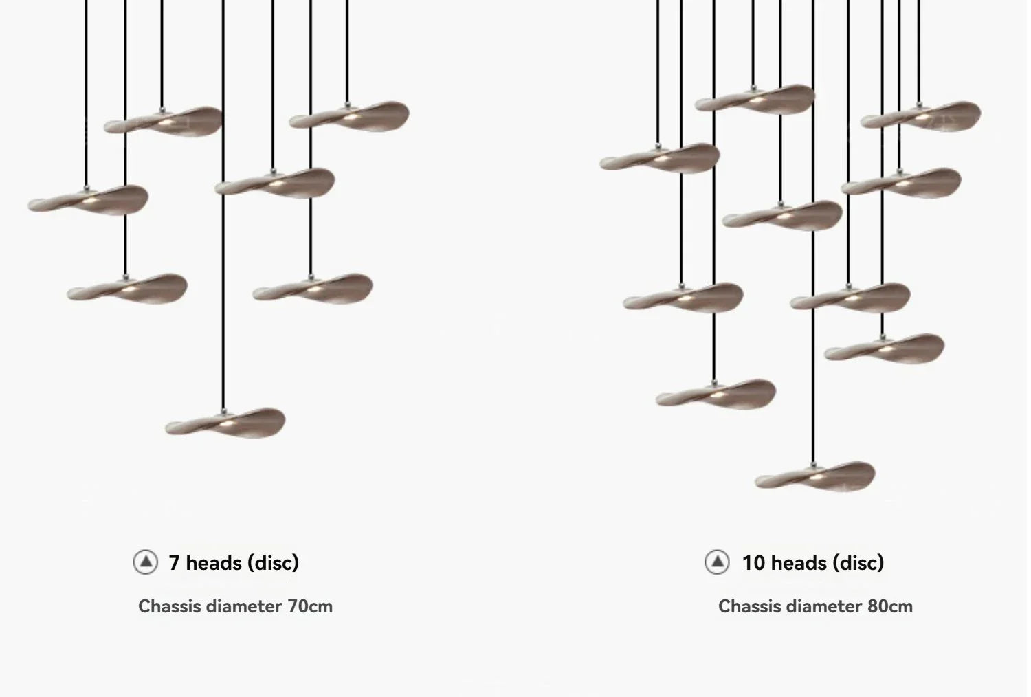 Chandelier - Multi-head Walnut