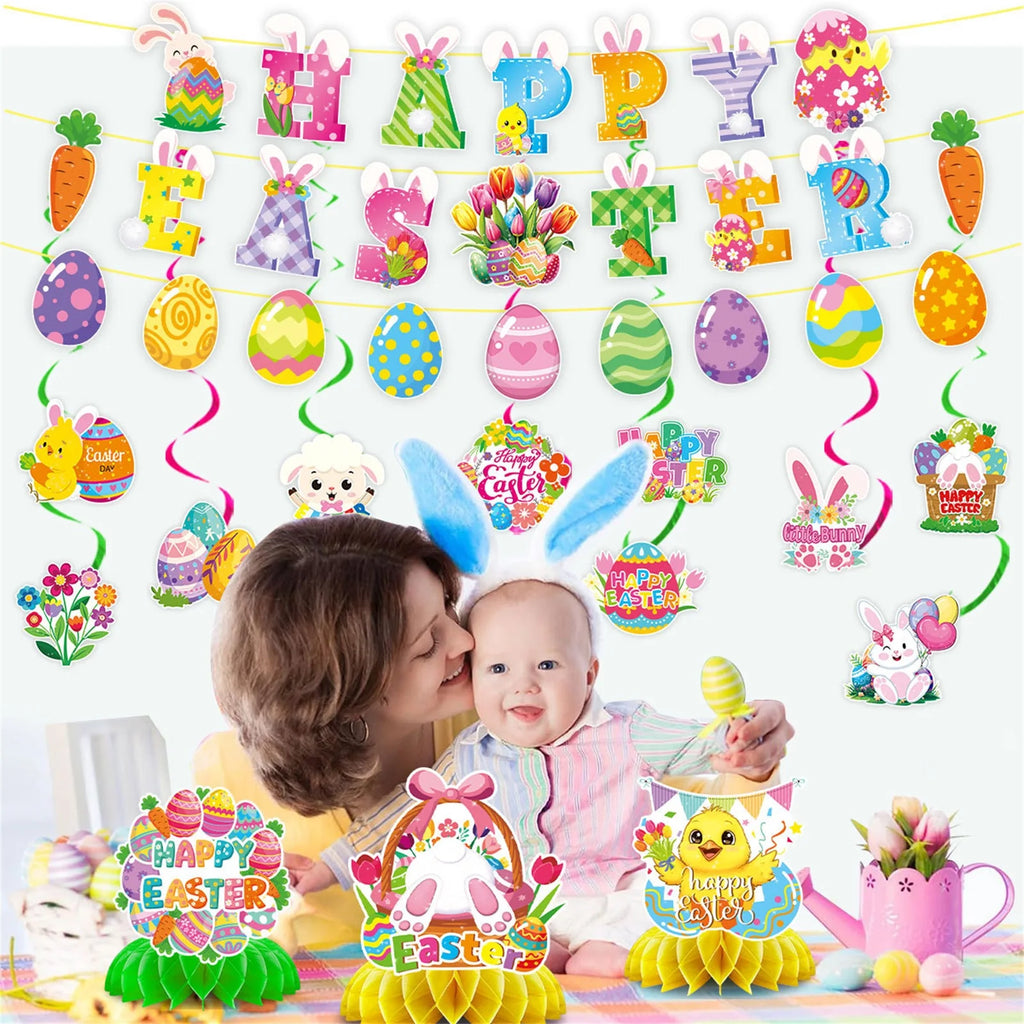 Easter Garland - Decorative Paper Egg