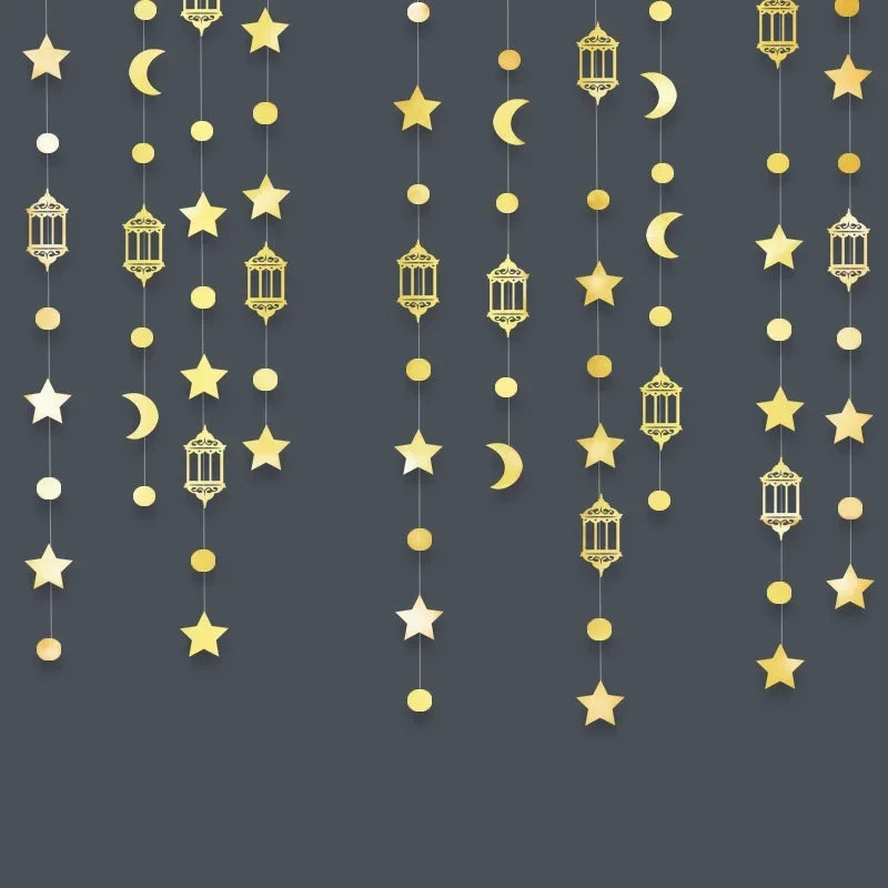 Garland - Glitter Gold Star Streamer