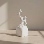 Self-Made Man Modern Muscular Black and White Sculpture Figurine