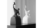 Self-Made Man Modern Muscular Black and White Sculpture Figurine