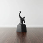 Self-Made Man Modern Muscular Black and White Sculpture Figurine