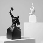 White ceramic character statue, self-sculpting figurine design - House of Avana