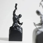 White ceramic character statue, self-sculpting figurine design - House of Avana