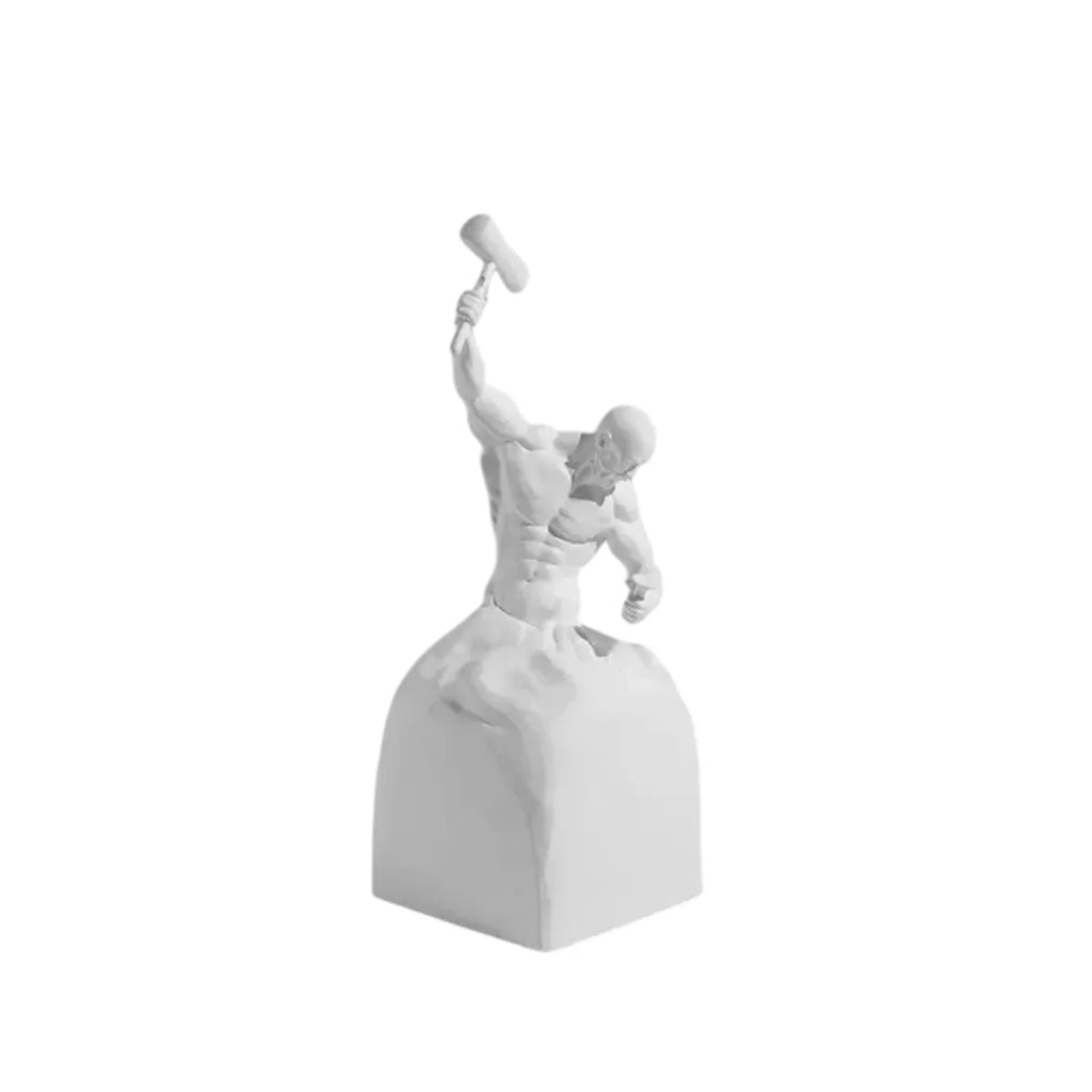 Self-Made Man Modern Muscular Black and White Sculpture Figurine