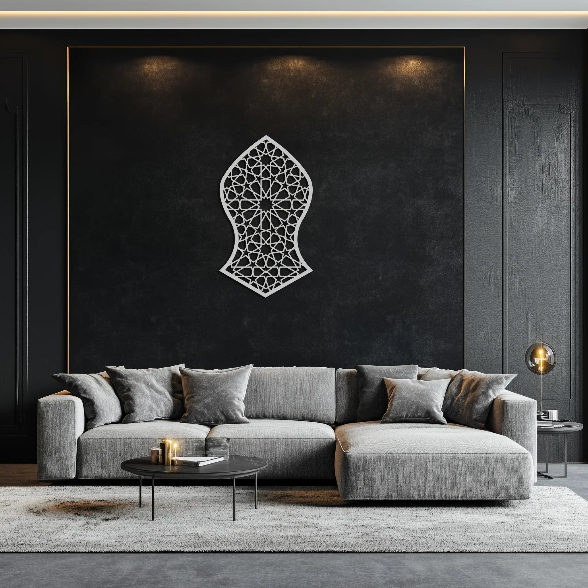 Seljuk Pattern Metal Wall Art – Timeless Geometric Elegance - KAF245 Peony Atelier