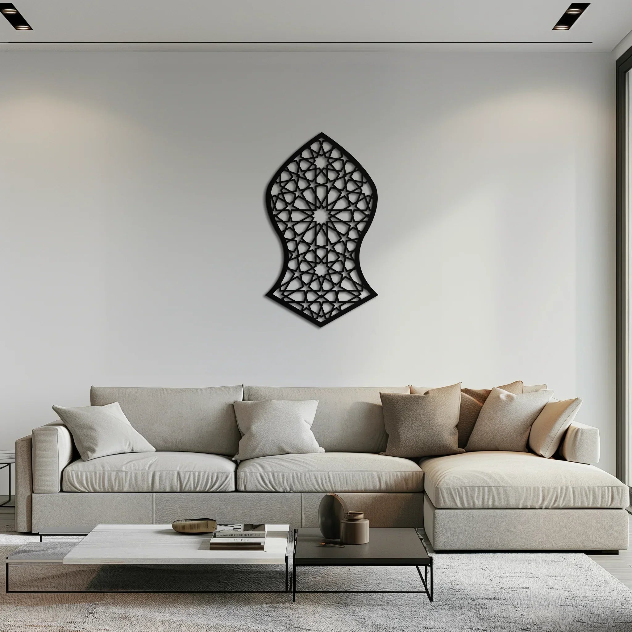 Seljuk Pattern Metal Wall Art – Timeless Geometric Elegance - KAF245 Peony Atelier