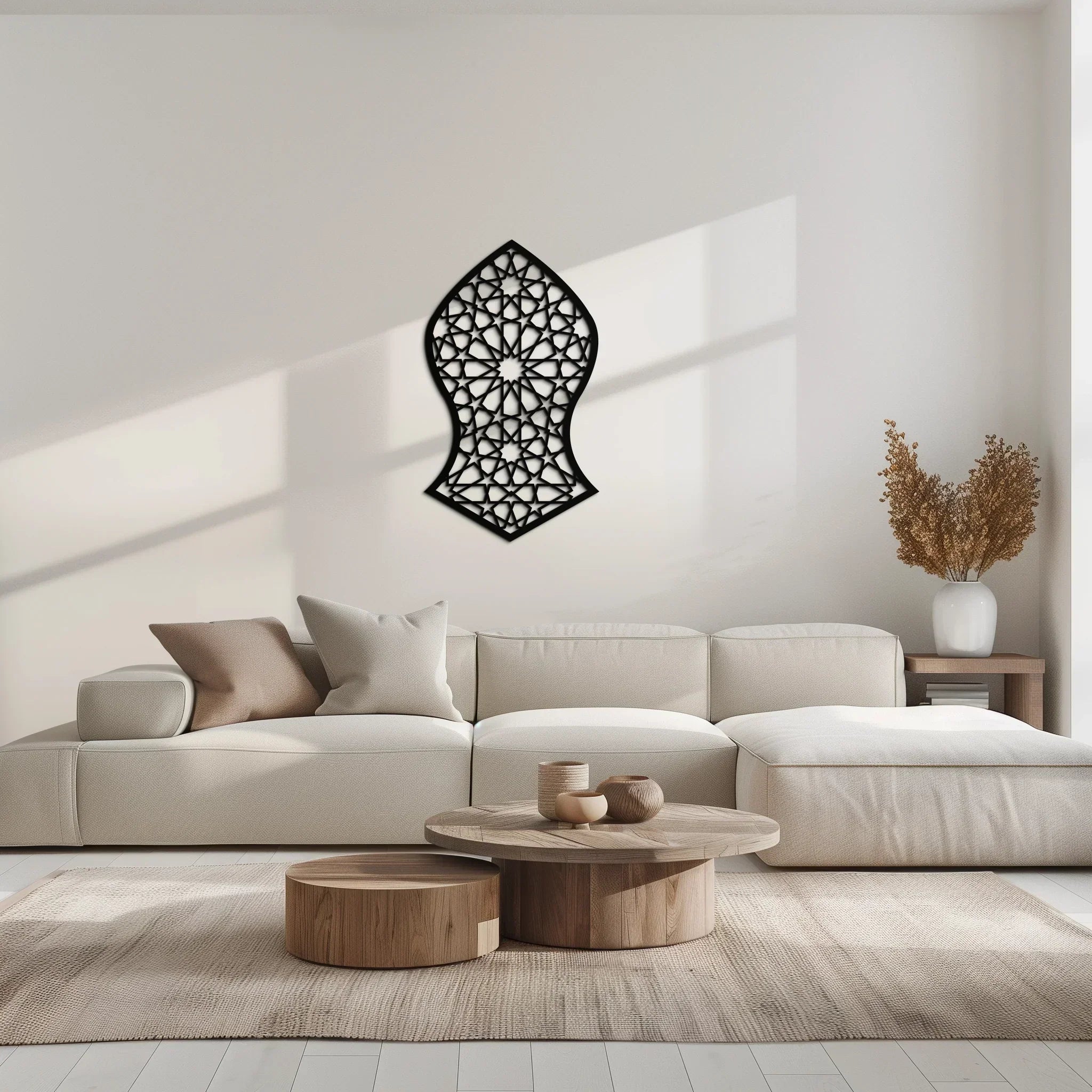 Seljuk Pattern Metal Wall Art – Timeless Geometric Elegance - KAF245 Peony Atelier