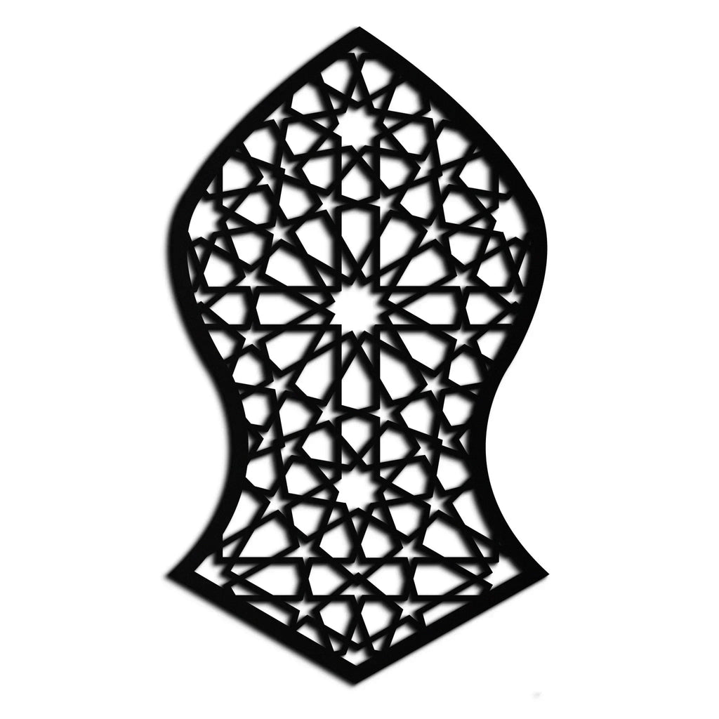 Seljuk Pattern Metal Wall Art – Timeless Geometric Elegance - KAF245 Peony Atelier