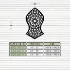 Seljuk Pattern Metal Wall Art – Timeless Geometric Elegance - KAF245 Peony Atelier