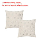Christmas 2pcs Snowflake Pillow Cover Set, American Sequin Cushion Combo in Golden and Silvery for Sofa, Living Room & Bedroom Decorative Throw Pillsows Holiday Atmosphere Home Gift, Festive Seasonal Covers with Elegant Scand House Of Avana [[SKU:HOA-CUS-408]]