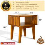 Serena Solid Wood Nightstand