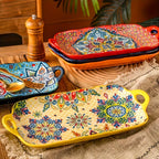 Ceramic Rectangular Serving Plates Large Size - House Of Avana