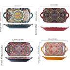 Ceramic Rectangular Serving Plates Large Size - House Of Avana [[SKU:HOA-KAC-412]]