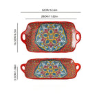 Ceramic Rectangular Serving Plates Large Size - House Of Avana [[SKU:HOA-KAC-412]]