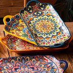 Ceramic Rectangular Serving Plates Large Size - House Of Avana [[SKU:HOA-KAC-412]]