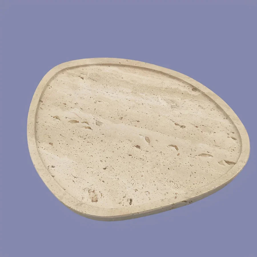 Serving Tray - Natural Yellow Stone, front view - House Of Avana