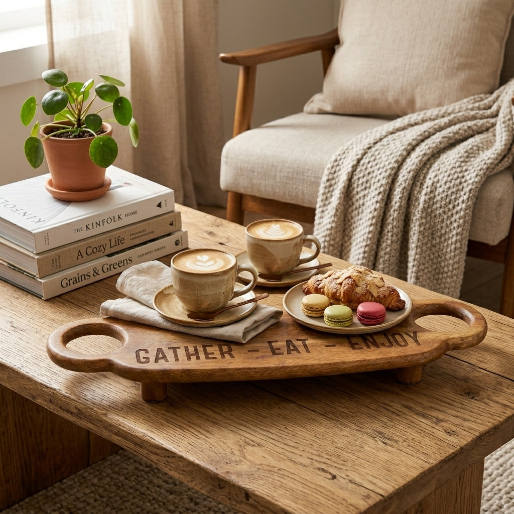 House of Avana Gather Eat Enjoy Mango Wood Platter