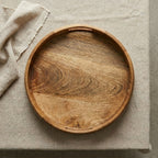 House of Avana Round Mango Wood Serving Tray Natural