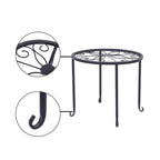 Set of 4 - Indoor Outdoor Black Metal Plant Stand