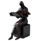 Abstract Character Reader Sculpture Bookends Figure | House of Avana