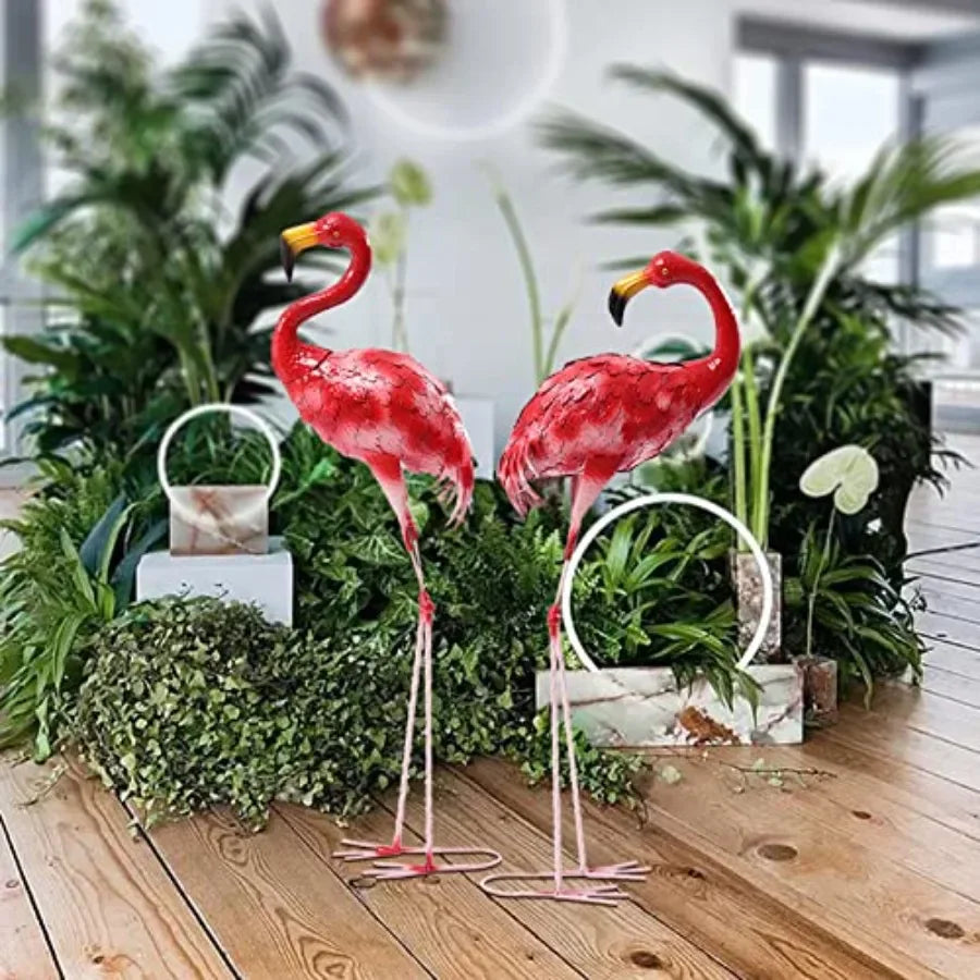 Tropical Flamingo Sculpture Pair – Decorative Lawn & Patio Decor