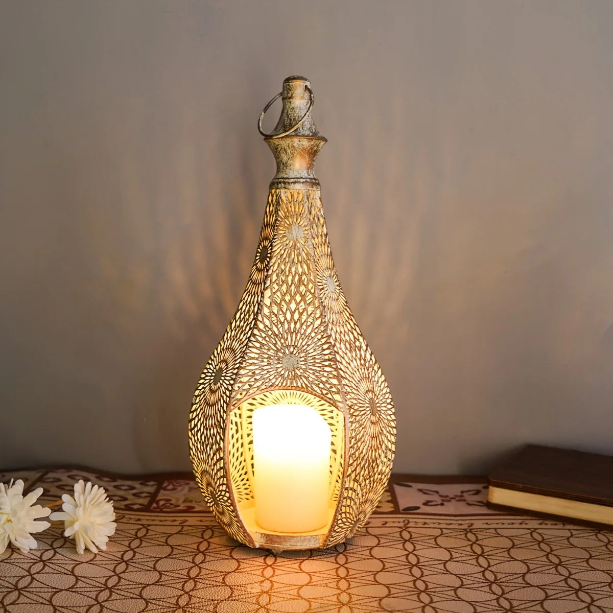 Lantern - Metal Morocco Candle Holder