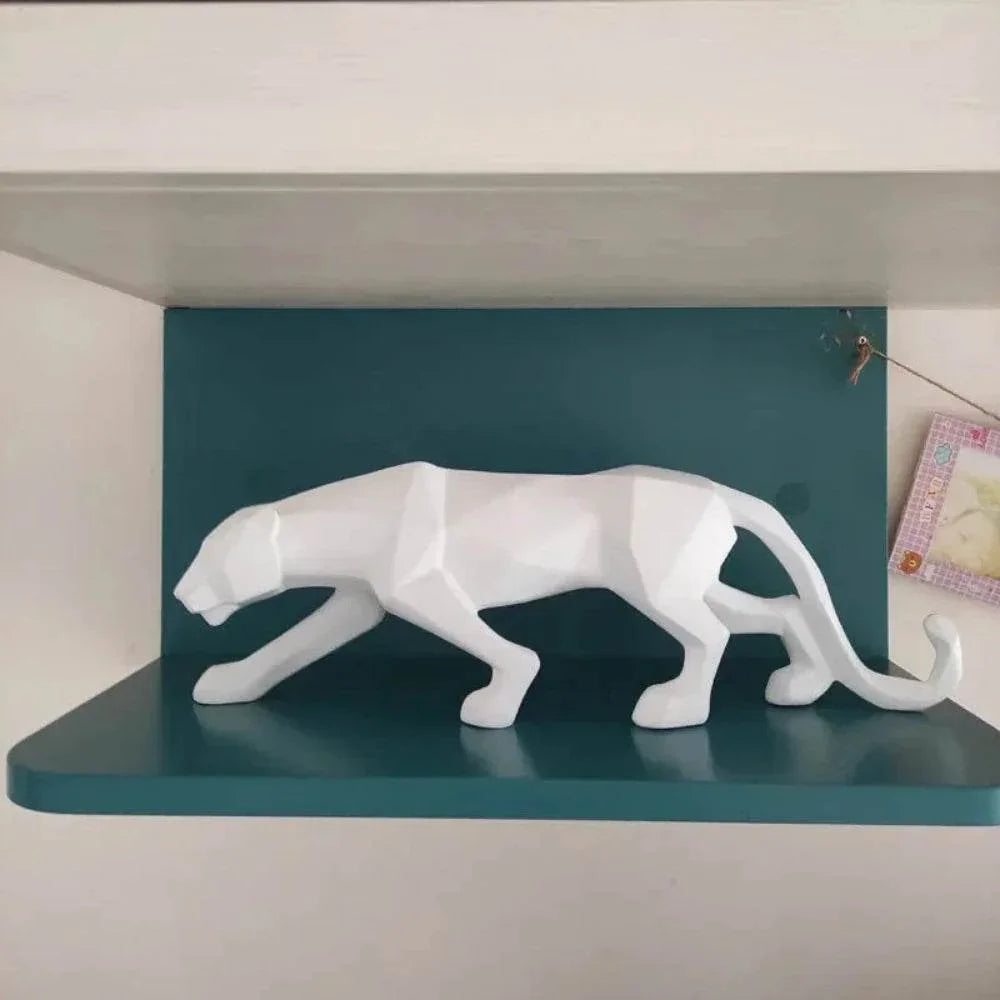 Abstract Panther Statue with Geometric Pattern - House Of Avana