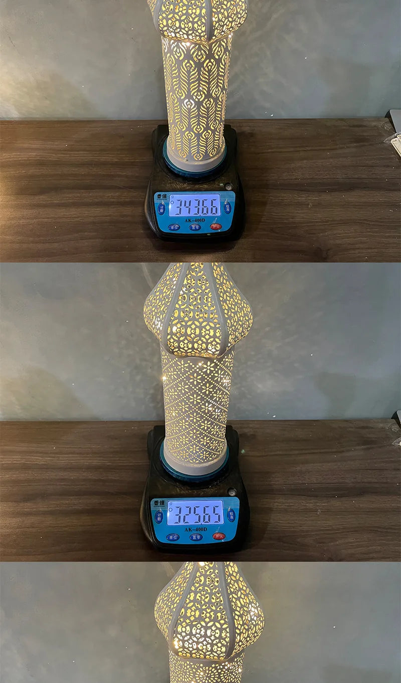 Lantern - LED Gold Wrought Iron