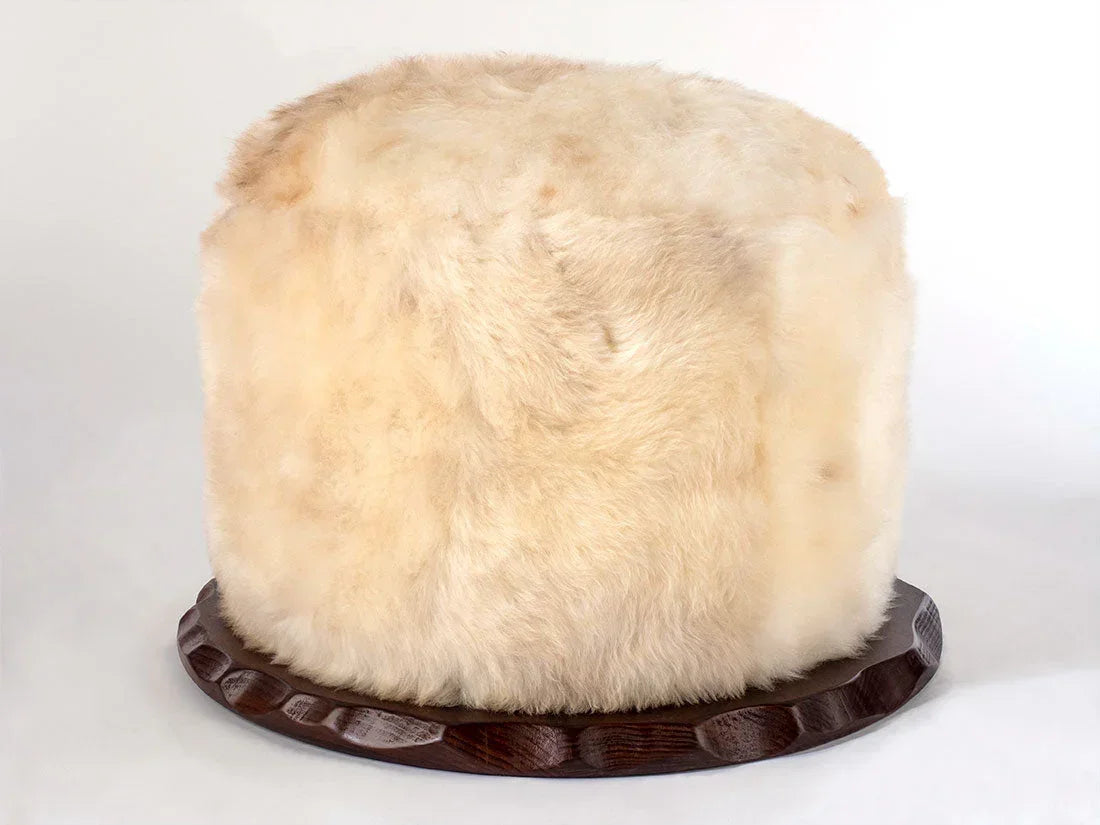 Sheepskin Swivel Pouf Seat Enrico Bartolini