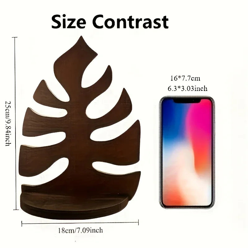 Shelf - Floating Wooden Leaf Design, detail shot - House Of Avana [[SKU:HOA-KAC-022]]