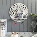 Shelf - Rustic Whitewashed Wood Wall, detail shot - House Of Avana
