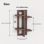 Shelves - Floating Wood Brown, side view - House Of Avana