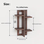 Shelves - Floating Wood Brown, side view - House Of Avana [[SKU:HOA-DSH-402]]
