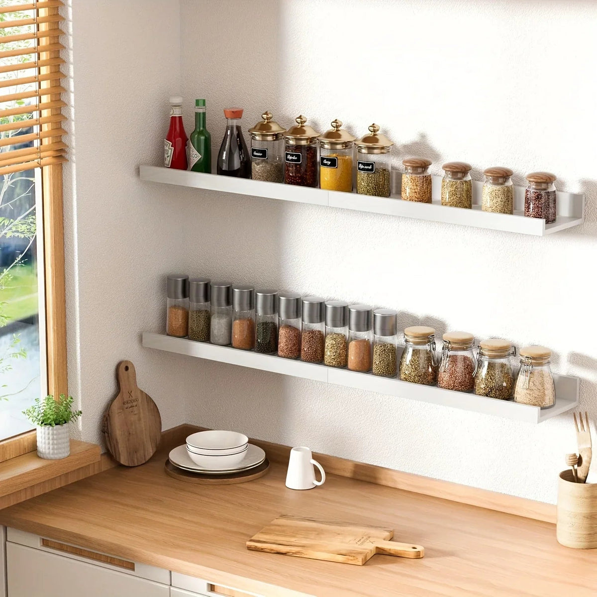 Shelves - Heavy-duty Black S, top view - House Of Avana [[SKU:HOA-DSH-403]]