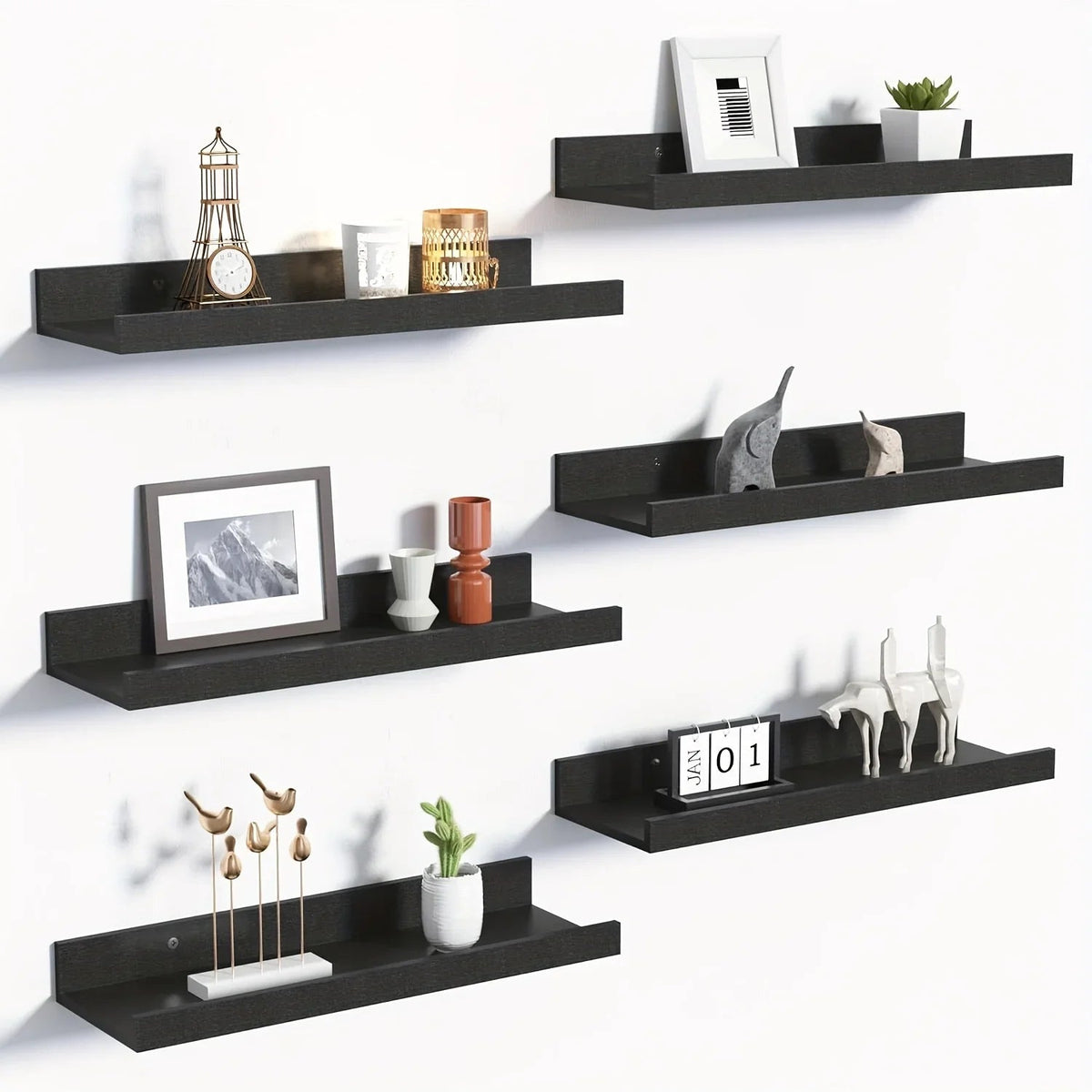 Shelves - Heavy-duty Black S, front view - House Of Avana [[SKU:HOA-DSH-403-A]]